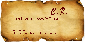 Czédli Rozália névjegykártya